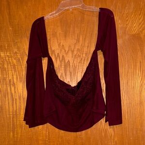 Forever 21 Dark Red Knit Top